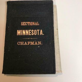 Antique Rare 1882 Silas Chapmans Sectional Map Wisconsin Silas Minnesota Cover