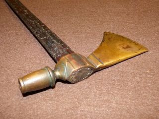 1800 ' s Hudson ' s Bay Company Pipe Axe Tomahawk Brass Head HB Mark Awesome Haft 5