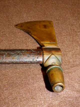 1800 ' s Hudson ' s Bay Company Pipe Axe Tomahawk Brass Head HB Mark Awesome Haft 6