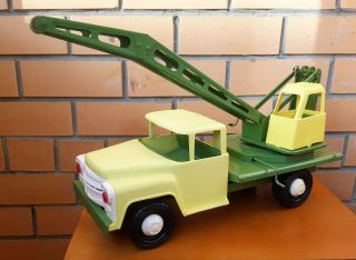 Vintage 1980s Ussr Toy Car Mobile Crane Truck (iron/plastic) Soviet Rare