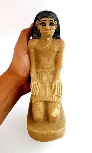 Rare Osiris Egyptian Ancient Statue Egypt God stone Antiques Rare Nephthys Isis 9