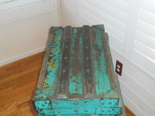 VANDERMAN RAILROAD STEAMER TRUNK PATENTED 1897 TO SHIP CURRENCY TO BANKS. 6