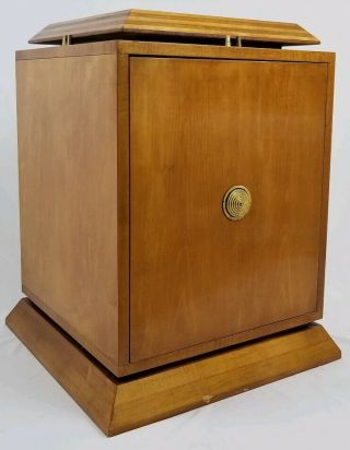 Mid - Century Art Deco Nightstand Cabinet End Table Inlaid Mahogany Vmvintage