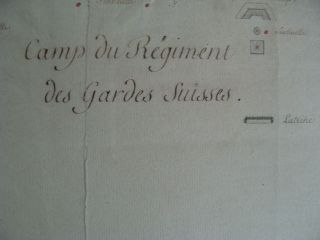1780s ?? map / plan of Swiss Guards Barracks France - Pre - revolution 3