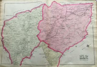 1898 Baltimore Co Maryland Owings Mills Reisterstown Green Springs Atlas Map