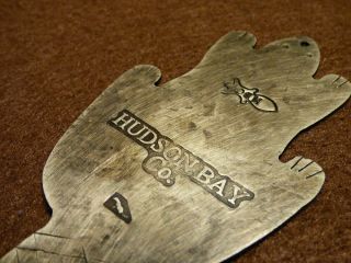 Hudson ' s Bay Company Trade Beaver Pendant Engraved Nicely Marked 6