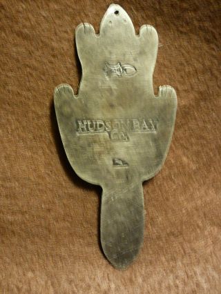 Hudson ' s Bay Company Trade Beaver Pendant Engraved Nicely Marked 8