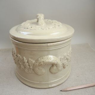 Antique Creamware Covered Casserole Huge Soup Tureen Bowl English Leeds Wedgwood 11