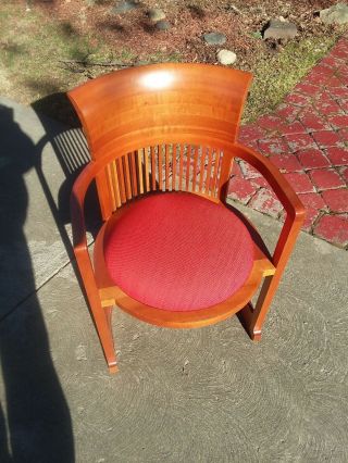 Frank Lloyd Wright Mcm Barrel Chair By Cassina Mid Century Modern Chair