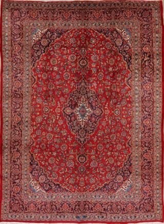 4th Of July Vintage Traditional Floral Red Oriental Area Rug Wool 10 