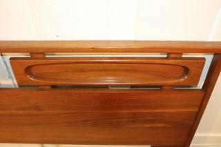 Mid Century Modern Sculptural Walnut Queen Headboard 3