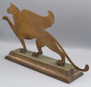 Large Antique circa - 1900 Mythological Bronze Griffin Sculpture Firedog Doorstop 8
