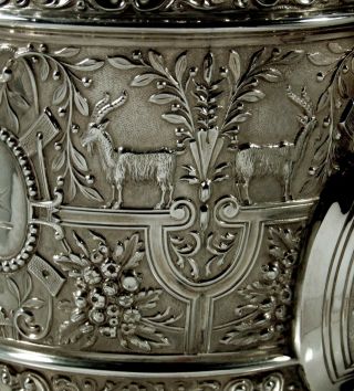 English Sterling Coffee Pot 1881 Cellini - Renaissance Revival 5