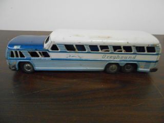 ANTIQUE VINTAGE TIN FRICTION GREYHOUND BUS SCENICRUISER 4