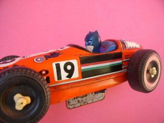 batman batmobile wind up car race vehicle tin big toy comics 5