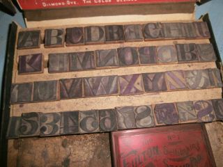 ANTIQUE WILLIAMSON ' S ALPHABET RUBBER STAMPS MERCHANTS SIGN PRINTING OUTFIT 2