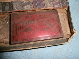 ANTIQUE WILLIAMSON ' S ALPHABET RUBBER STAMPS MERCHANTS SIGN PRINTING OUTFIT 3
