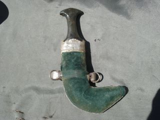 Antique Jambiya Khanjar Dagger Knife Silver Mounted Arab Oman Saudi 2