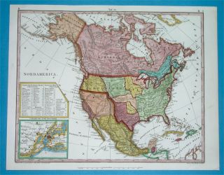 1848 RARE MAP TEXAS as PIPE UNITED STATES FLORIDA YORK CALIFORNIA 2