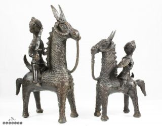 Benin Bronze Warriors On Horseback