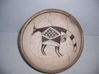 Pre - Columbian Mimbres Feline Pottery Bowl with Kill Hole 800 - 1000 A.  D.  Artifact 2