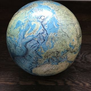 Vintage (1971) National Geographic Physical Globe,  12 - Inch Globe No Stand