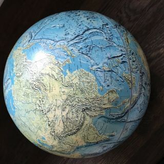 Vintage (1971) National Geographic Physical Globe,  12 - Inch Globe No Stand 2