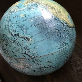 Vintage (1971) National Geographic Physical Globe,  12 - Inch Globe No Stand 5