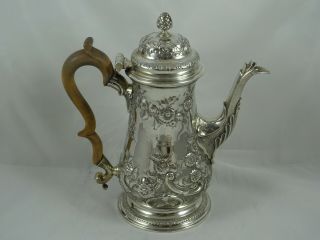 Magnificent,  George Ii Silver Coffee Pot,  1757,  832gm