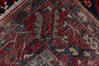Stunning Geometric Collectible Vintage Area Rug Hand - Knotted Old Carpet 10 x 13 11
