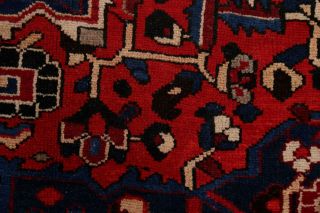 Stunning Geometric Collectible Vintage Area Rug Hand - Knotted Old Carpet 10 x 13 12