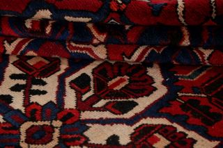 Stunning Geometric Collectible Vintage Area Rug Hand - Knotted Old Carpet 10 x 13 8