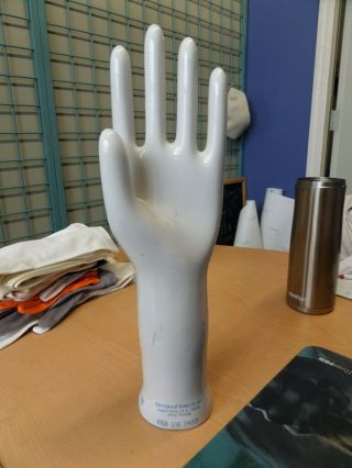 Vintage Ceramic Hand General Porcelain Glove Mold Trenton Nj Sz 8 1/2