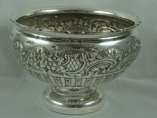 , Victorian Solid Silver Rose Bowl,  1896,  714gm