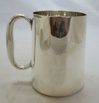 Antique George Vi Sterling Silver Heavy Pint Mug,  1941,  508 Grams