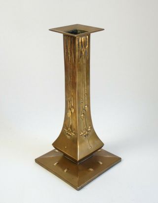 Fine Antique Art Nouveau / Secessionist Brass Candlestick