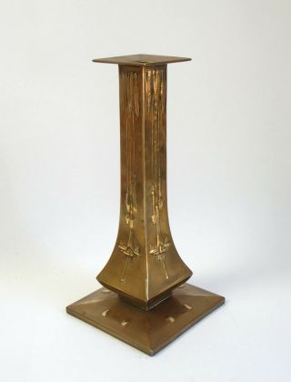Fine antique Art Nouveau / Secessionist brass candlestick 2