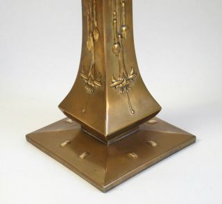 Fine antique Art Nouveau / Secessionist brass candlestick 4