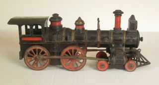 Ives Large 4 - 4 - 0 Locomotive and Tender,  ca.  1893 Cannonball Cast Iron Train 5