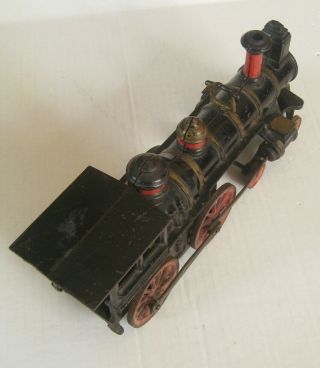 Ives Large 4 - 4 - 0 Locomotive and Tender,  ca.  1893 Cannonball Cast Iron Train 6