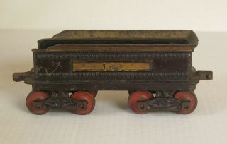 Ives Large 4 - 4 - 0 Locomotive and Tender,  ca.  1893 Cannonball Cast Iron Train 7