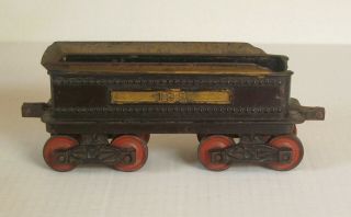 Ives Large 4 - 4 - 0 Locomotive and Tender,  ca.  1893 Cannonball Cast Iron Train 8