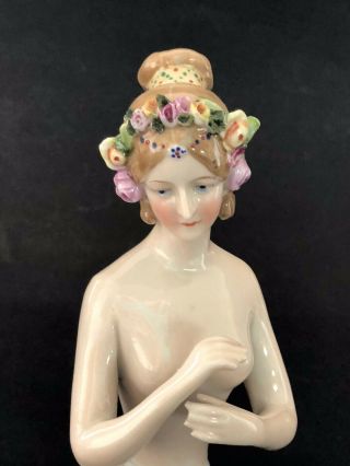 Antique Porcelain Half Doll Art Deco Lady GOEBEL Awesome Design 2