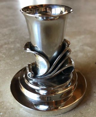 Georg Jensen.  Sterling Silver Candle Stick 604a - Harald Nielsen