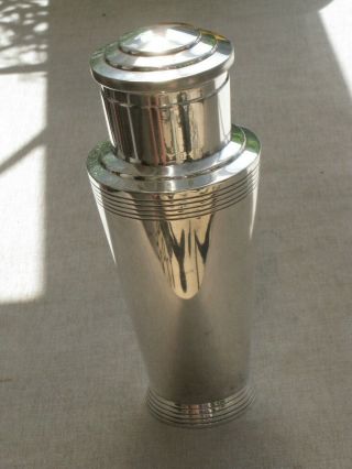 1 & 1/2 pint Art Deco cocktail shaker by Mappin and Webb 2