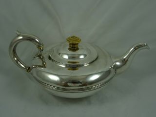 Smart George Iv Solid Silver Tea Pot,  1833,  581gm