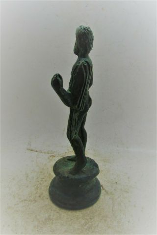 EXTREMELY RARE ANCIENT ROMAN BRONZE STATUETTE OF ZUES HOLDING THUNDERBOLT 4