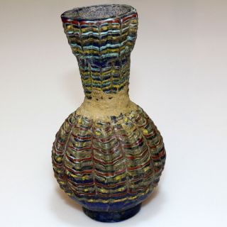 Museum Quality Phoenician Glass Colored Bottle Circa 1000 - 700 Bc
