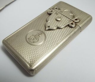 LOVELY RARE ENGLISH ANTIQUE VICTORIAN 1868 SOLID STERLING SILVER CIGARETTE CASE 2