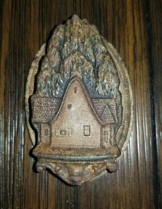 Rare Antique Hubley Cast Iron Cottage Doorknocker